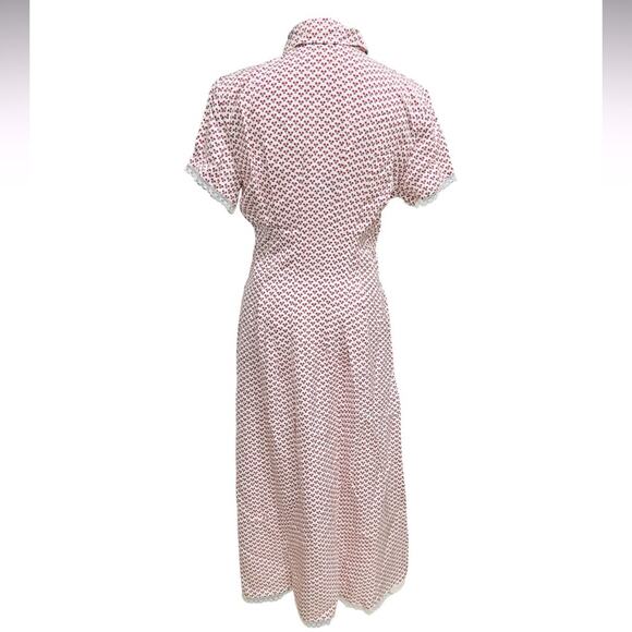 J. Crew Wren lace-trim shirtdress in glossy twill Floral Size 2 NWT - Picture 11 of 13